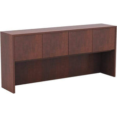 ALERA - 70.63" Long x 35-1/2" High x 15" Deep, Kneespace Credenza - Medium Cherry, Woodgrain Laminate - Apex Tool & Supply