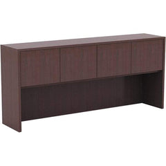 ALERA - 70.63" Long x 35-1/2" High x 15" Deep, Kneespace Credenza - Mahogany (Color), Woodgrain Laminate - Apex Tool & Supply