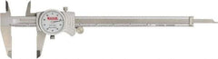 SPI - 0" to 8" Range, 0.001" Graduation, 0.1" per Revolution, Dial Caliper - White Face, 1.94" Jaw Length, Accurate to 0.0015" - Apex Tool & Supply