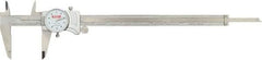 SPI - 0" to 12" Range, 0.001" Graduation, 0.1" per Revolution, Dial Caliper - White Face, 2.5" Jaw Length, Accurate to 0.002" - Apex Tool & Supply