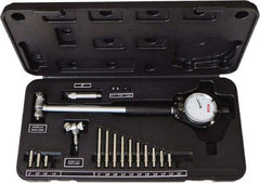 SPI - 15 Anvil, 1.4 to 6" Dial Bore Gage Set - 0.0005" Graduation, 6" Gage Depth, Accurate to 0.0005", Carbide Contact Point - Apex Tool & Supply