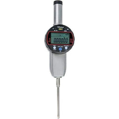 Mitutoyo - 0 to 2" Range, 0.001mm Graduation, Electronic Drop Indicator - Flat Back, Accurate to 0.00025", Inch & Metric System, LCD Display - Apex Tool & Supply
