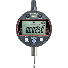 Mitutoyo - 0 to 1/2" Range, 0.001mm Graduation, Electronic Drop Indicator - Flat Back, Accurate to 0.0001", Inch & Metric System, LCD Display - Apex Tool & Supply