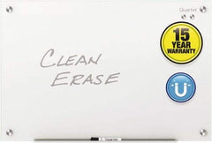 Quartet - 48" High x 72" Wide Magnetic Dry Erase Board - Glass, Includes Dry-Erase Marker, (2) Rare-Earth Magnets & Mounting Kit - Apex Tool & Supply