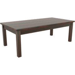 ALERA - 20" Long x 47-1/4" Wide x 16.38" High Stationary Reception Table - 1" Thick, Mahogany (Color), Wood Grain Laminate - Apex Tool & Supply