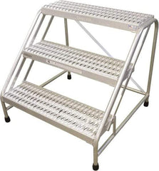 Cotterman - 30" 3 Step Stand - Step Platform, 500 Lb Capacity, 30" Platform Height, 33" Base Width x 35" Base Depth, Grip Strut - Apex Tool & Supply