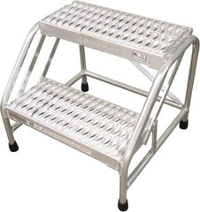Cotterman - 20" 2 Step Stand - Step Platform, 500 Lb Capacity, 20" Platform Height, 23" Base Width x 22" Base Depth, Grip Strut - Apex Tool & Supply