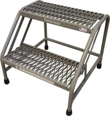 Cotterman - 20" 2 Step Stand - Step Platform, 500 Lb Capacity, 20" Platform Height, 23" Base Width x 22" Base Depth, Grip Strut - Apex Tool & Supply