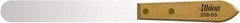 Albion Engineering - 1" Wide Spring Blade Stainless Steel Spatula - Flexible, Straight Hardwood Handle, 7" OAL - Apex Tool & Supply