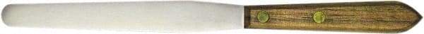 Albion Engineering - 1/2" Wide Spring Blade Stainless Steel Spatula - Flexible, Straight Hardwood Handle, 5" OAL - Apex Tool & Supply