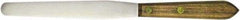 Albion Engineering - 1/2" Wide Spring Blade Stainless Steel Spatula - Flexible, Straight Hardwood Handle, 5" OAL - Apex Tool & Supply