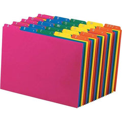 Pendaflex - 8-1/2 x 11" 25 Tabs, Unpunched, Preprinted Divider - Assorted Color Tabs, Assorted Folder - Apex Tool & Supply