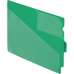 Pendaflex - 8-1/2 x 11" 50 Tabs, Unpunched, End Tab Out Guides with Pockets - Green - Apex Tool & Supply