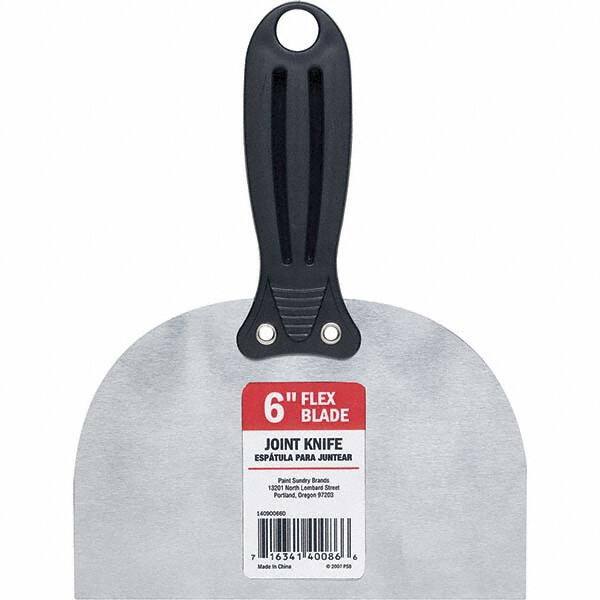 Purdy - 6" Wide Flexible Blade Carbon Steel Scraper - Stiff, Straight Nylon Handle - Apex Tool & Supply