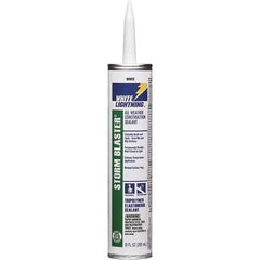 White Lightning - 10 oz Tube White Tetrachloroethylene Caulk - -40 to 180°F Operating Temp, 120 min Tack Free Dry Time, 96 hr Full Cure Time - Apex Tool & Supply