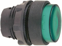 Schneider Electric - 22mm Mount Hole, Extended Straight, Pushbutton Switch Only - Round, Green Pushbutton, Illuminated, Momentary (MO) - Apex Tool & Supply
