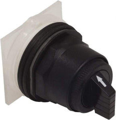 Schneider Electric - 1.18 Inch Mount Hole, 3 Position, Knob and Pushbutton Operated, Selector Switch Only - Black, Maintained (MA), without Contact Blocks, Anticorrosive, Weatherproof, Dust and Oil Resistant - Apex Tool & Supply