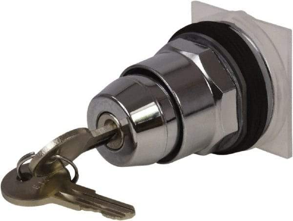 Schneider Electric - 1.18 Inch Mount Hole, 2 Position, Knob and Pushbutton Operated, Selector Switch Only - Black, Maintained (MA), without Contact Blocks, Weatherproof and Dust and Oil Resistant - Apex Tool & Supply