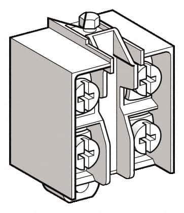 Telemecanique Sensors - 2NC, 3 Amp, Electrical Switch Contact Block - 240 VAC, For Use with ZCD27, ZCKJ7, ZCKJ7D, ZCKL7, ZCKM7, ZCKS7, ZCP27 - Apex Tool & Supply