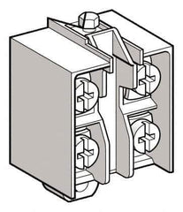 Telemecanique Sensors - 2NO, 3 Amp, Electrical Switch Contact Block - 240 VAC, For Use with ZCD28, ZCKJ8, ZCKJ8D, ZCKL8, ZCKM8, ZCKS8, ZCP28 - Apex Tool & Supply