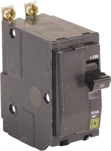 Square D - 30 Amp, 240 VAC, 2 Pole, Bolt On Miniature Circuit Breaker - 14-8 AWG - Apex Tool & Supply