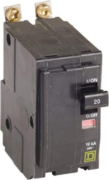 Square D - 20 Amp, 240 VAC, 2 Pole, Bolt On Miniature Circuit Breaker - 14-8 AWG - Apex Tool & Supply