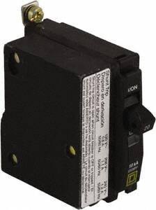Square D - 15 Amp, 240 VAC, 1 Pole, Bolt On Miniature Circuit Breaker - 14-8 AWG - Apex Tool & Supply