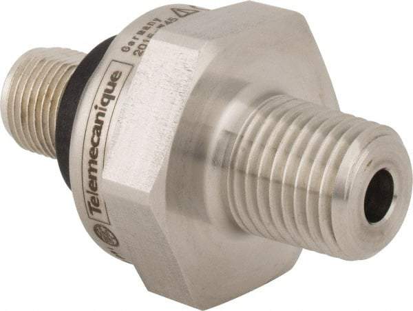 Telemecanique Sensors - 1/4-18 NPT (Male) Connector, 12 to 24 VDC, 300 psi Sensor, Shock and Vibration Resistant, Control Circuit Pressure Sensor - 26mm Long x 30mm Wide, IP65, IP67, IP69, For Use with OsiSense XM - Apex Tool & Supply