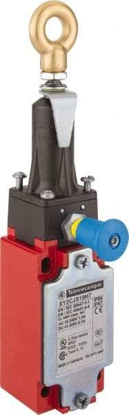 Telemecanique Sensors - 6 Amp, NO/2NC Configuration, Dual Operation, Rope Operated Limit Switch - Pull Button Reset, Rope Pull, Color Indicator - Apex Tool & Supply