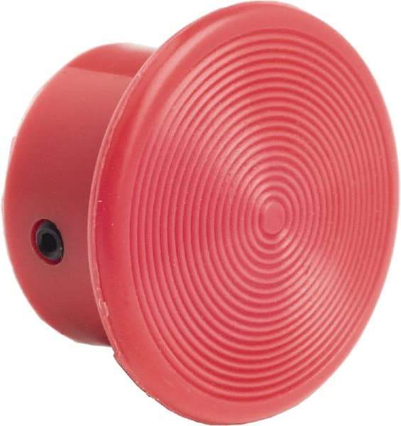 Schneider Electric - Extended Mushroom Head Pushbutton Switch 1-3/8" Screw-On Knob - Red, Round Button, Nonilluminated - Apex Tool & Supply