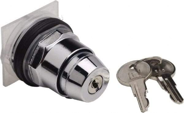 Schneider Electric - 30mm Mount Hole, 4 Position, Knob and Pushbutton Operated, Selector Switch Only - Black, Maintained (MA), without Contact Blocks, Weatherproof and Dust and Oil Resistant - Apex Tool & Supply