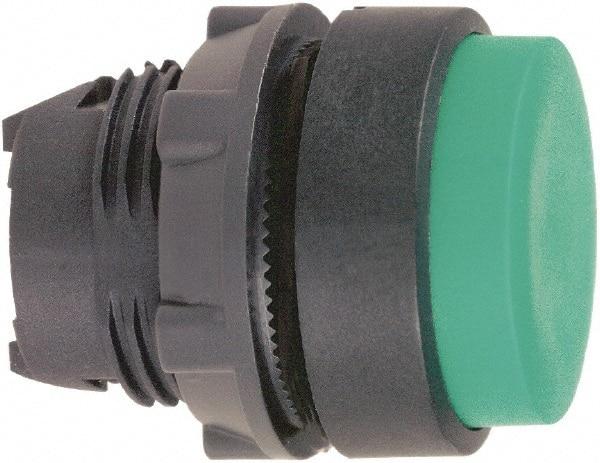 Schneider Electric - 22mm Mount Hole, Extended Straight, Pushbutton Switch Only - Round, Green Pushbutton, Nonilluminated, Momentary (MO) - Apex Tool & Supply