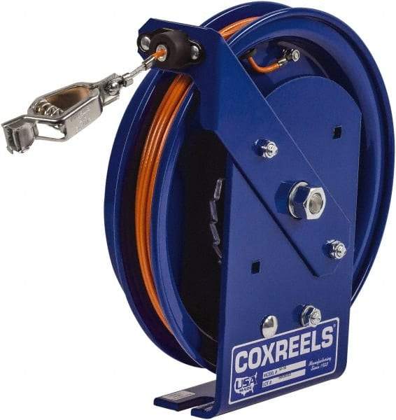 CoxReels - 5/32 Inch x 35 Ft. Stranded Cable Grounding Reel - Spring Driven Reel, Stainless Steel Cable - Apex Tool & Supply