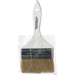 Rubberset - 4" Flat Hog Chip Brush - Wood Beavertail Handle - Apex Tool & Supply