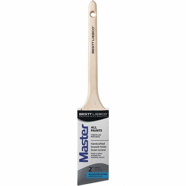 Bestt-Liebco - 2" Angled Nylon/Polyester Sash Brush - Wood Rattail Handle - Apex Tool & Supply