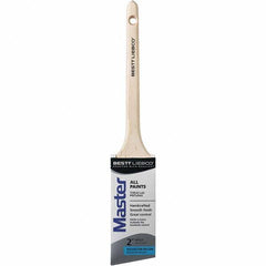 Bestt-Liebco - 2" Angled Nylon/Polyester Sash Brush - Wood Rattail Handle - Apex Tool & Supply