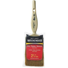 Bestt-Liebco - 2-1/2" Flat Hog Trim Brush - Wood Kaiser Handle - Apex Tool & Supply