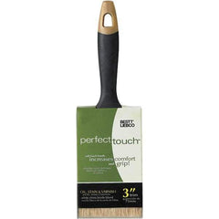 Rubberset - 3" Flat Hog Trim Brush - Wood Beavertail Handle - Apex Tool & Supply