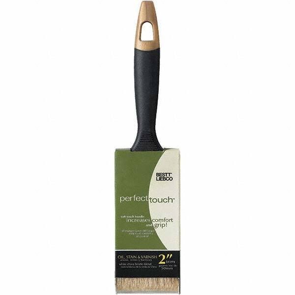 Rubberset - 2" Flat Hog Trim Brush - Wood Beavertail Handle - Apex Tool & Supply