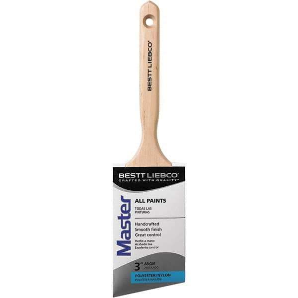 Bestt-Liebco - 3" Flat Nylon/Polyester Trim Brush - Wood Beavertail Handle - Apex Tool & Supply