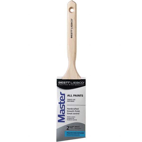 Bestt-Liebco - 2-1/2" Angled Nylon/Polyester Sash Brush - Wood Long Sash Handle - Apex Tool & Supply
