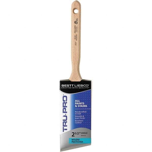 Bestt-Liebco - 2-1/2" Angled Nylon/Polyester Sash Brush - Wood Long Sash Handle - Apex Tool & Supply