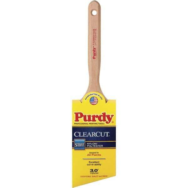 Purdy - 3" Angled Nylon/Polyester Trim Brush - Wood Fluted Handle - Apex Tool & Supply