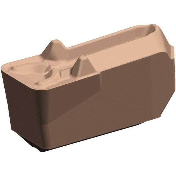 Kennametal - 10EG GUN Grade KCU25, 3/8" Cutting Width Carbide Grooving Insert - 0.209" Max Depth of Cut, Neutral, 0.047" Corner Radius, Al2O3 Finish - Apex Tool & Supply