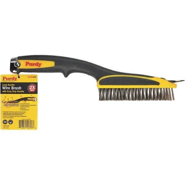 Purdy - Wire Surface Preparation Brush - 11" OAL, Cushioned Grip Handle - Apex Tool & Supply