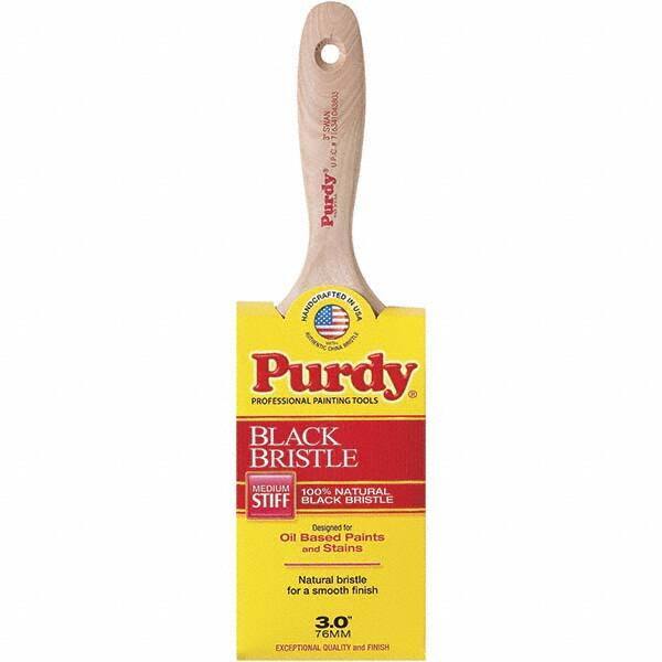 Purdy - 3" Flat Hog Wall Brush - 3-3/8" Bristle Length, 3-3/8" Wood Beavertail Handle - Apex Tool & Supply