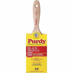 Purdy - 3" Flat Hog Wall Brush - 3-3/8" Bristle Length, 3-3/8" Wood Beavertail Handle - Apex Tool & Supply