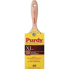 Purdy - 3" Flat Synthetic Trim Brush - 3-3/16" Bristle Length, 3" Wood Beavertail Handle - Apex Tool & Supply