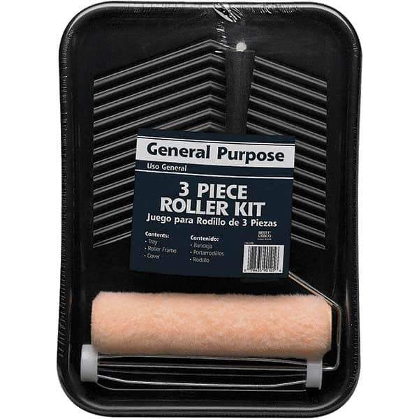 Bestt-Liebco - 3/8" Nap, Mini Roller Kit - 9" Wide, Includes Paint Tray, Roller Cover & Frame - Apex Tool & Supply