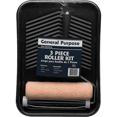 Bestt-Liebco - 3/8" Nap, Mini Roller Kit - 9" Wide, Includes Paint Tray, Roller Cover & Frame - Apex Tool & Supply